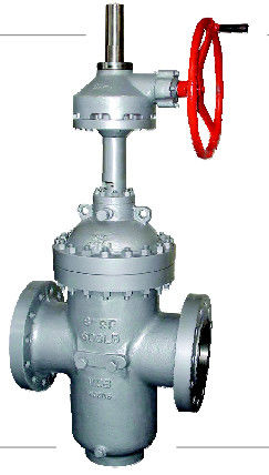 วาล์วประตูจานแบนแรงดันสูงสำหรับการปล่อยตะกรัน DIN 3352 GS-C25 DN700 PN100 หน้าแปลน End